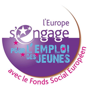 Logo de l'Europe s'engage en France financeur de l'Ecole 2e Chance (E2C) Grand Hainaut